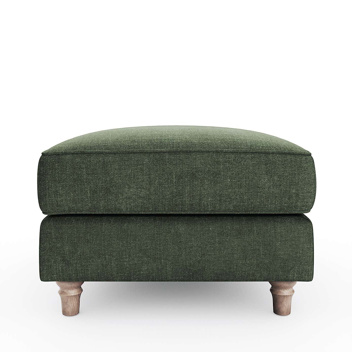 Flori Footstool, Tonal Plush Chenille