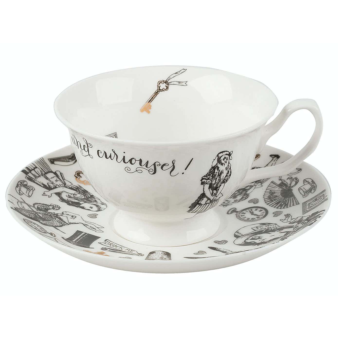 Alice in Wonderland Teacup and Saucer