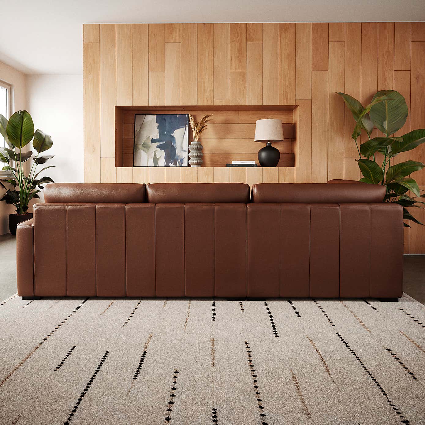 Carson Vintage Leather Large Corner Chaise Sofa