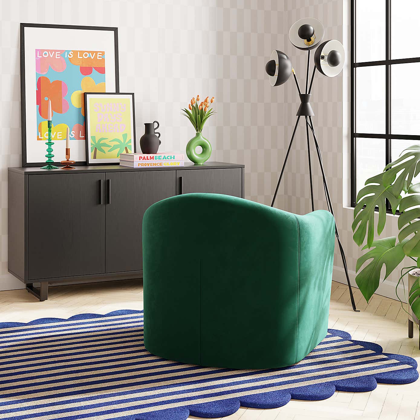 Darcy Velvet Accent Chair