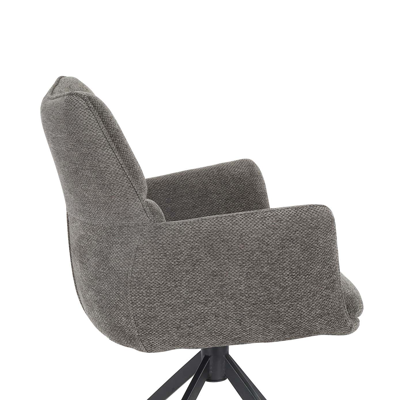 Indus Valley Camden Swivel Dining Chair, Chenille