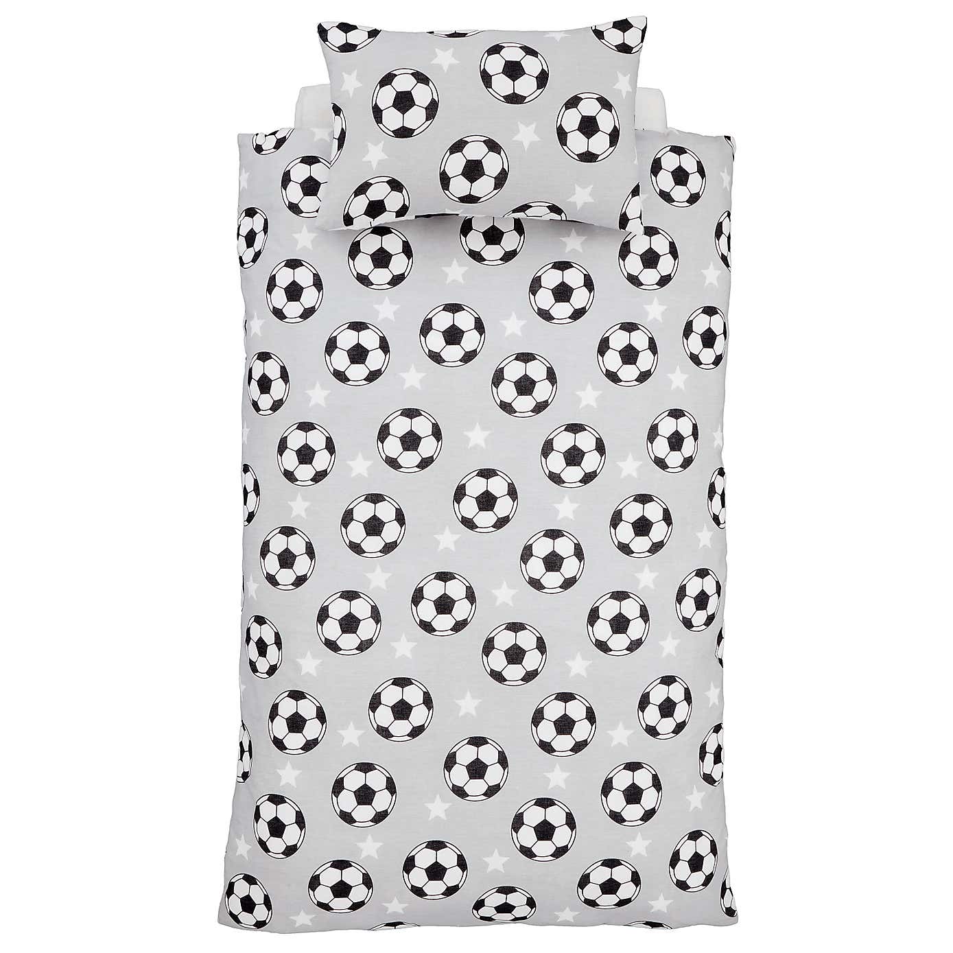 Catherine Lansfield Football Stars Brushed Cotton Duvet Cover and Pillowcase Set