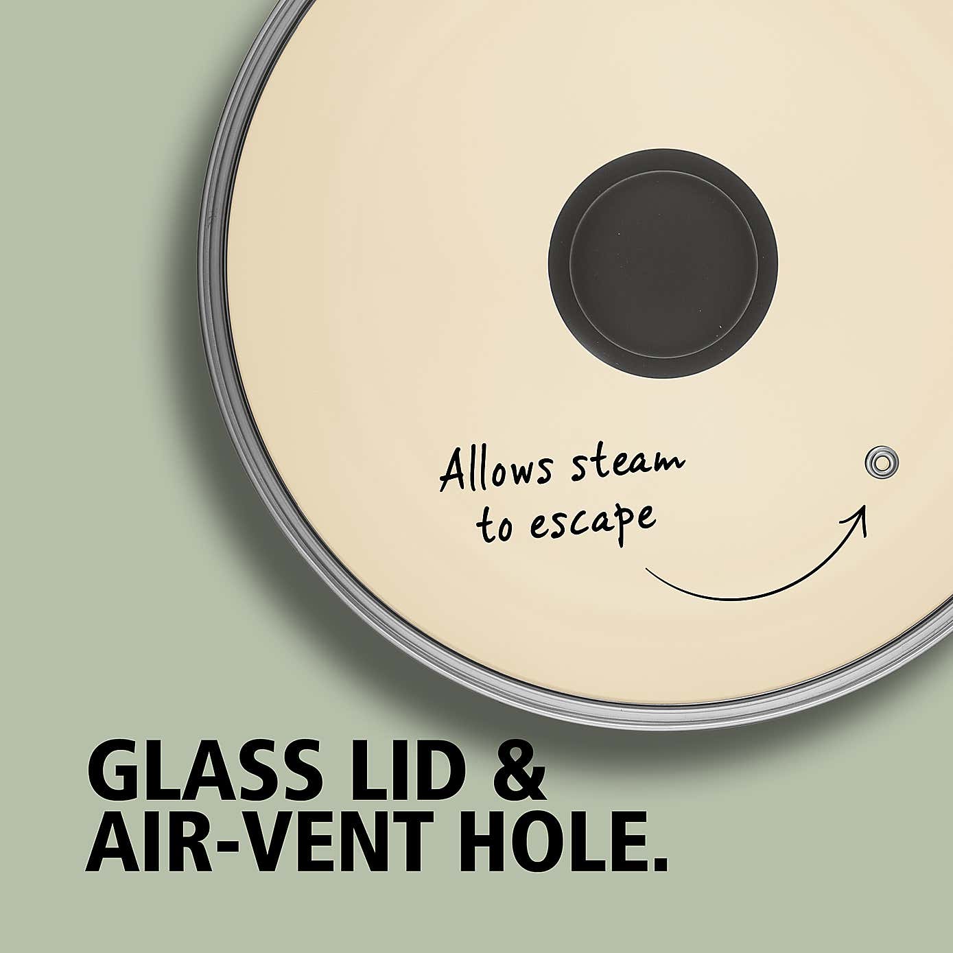 Brabantia Non-Stick Aluminium Sage Skillet, 26cm