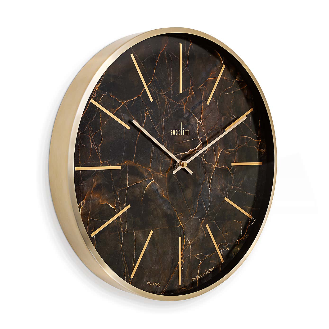 Acctim Luxe Wall Clock Quartz 40cm Brass