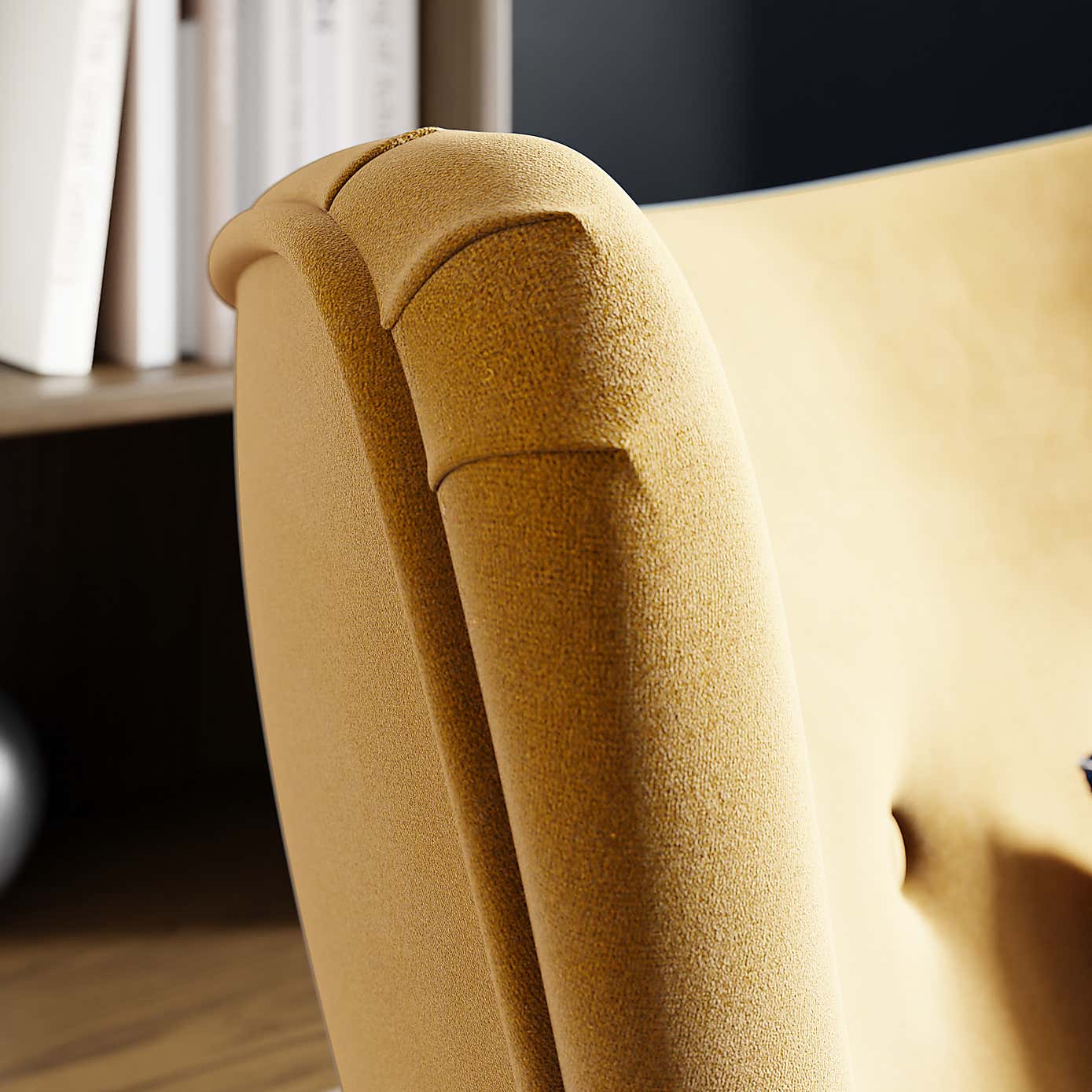 Sven Velvet Modern Wing Chair