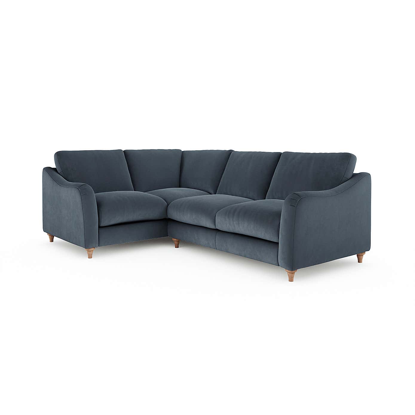 Hattie Matte Plush Velvet Corner Sofa