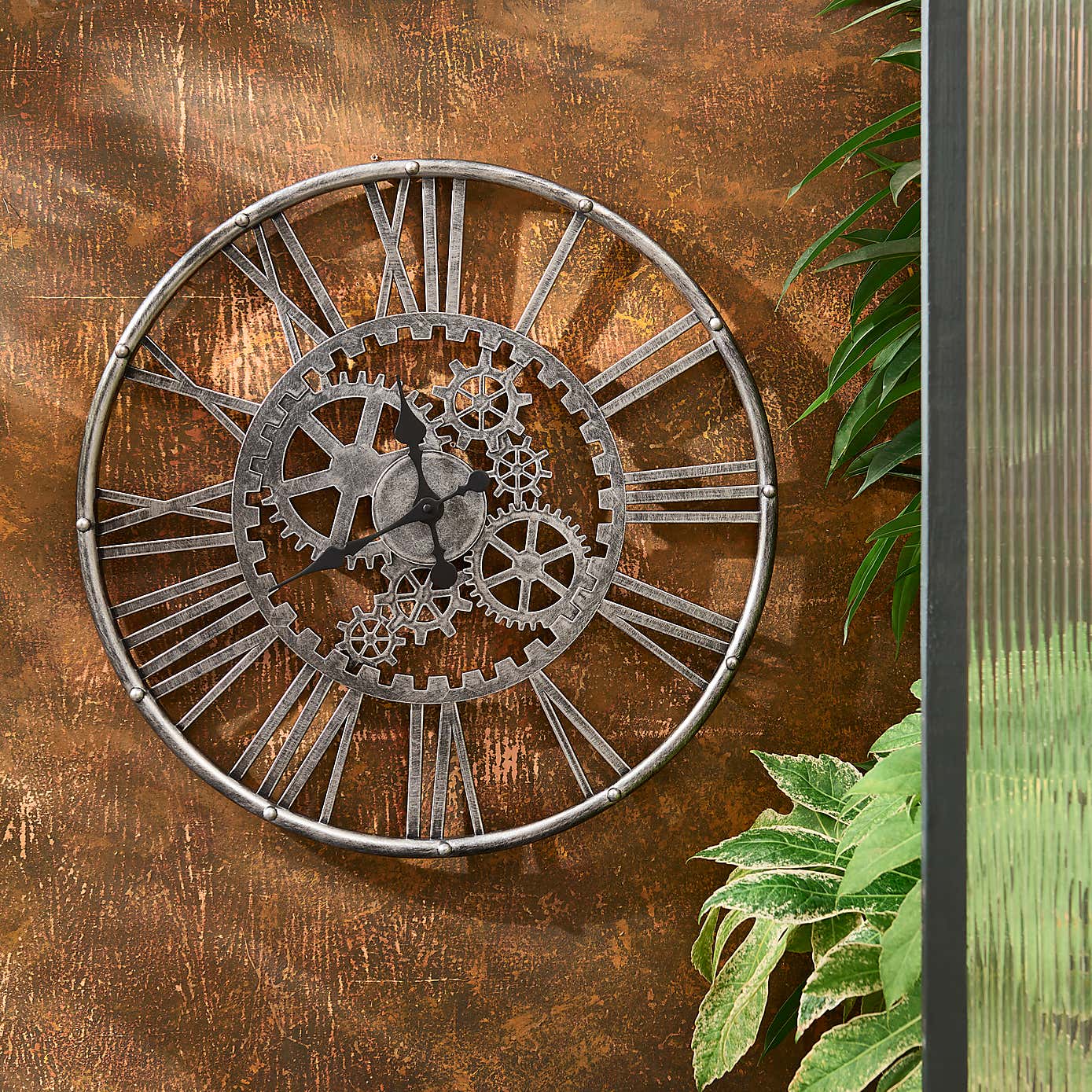 Indoor Outdoor Cogs Clock 60cm