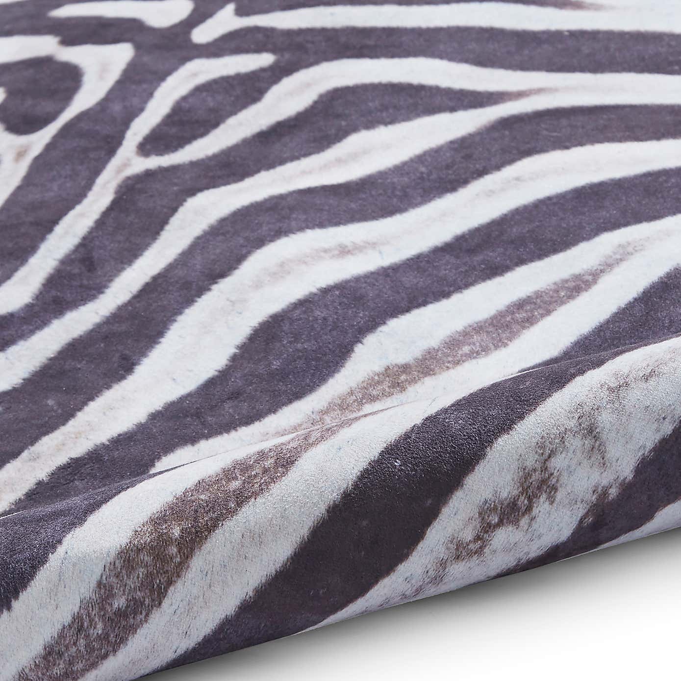Faux Zebra Print Rug