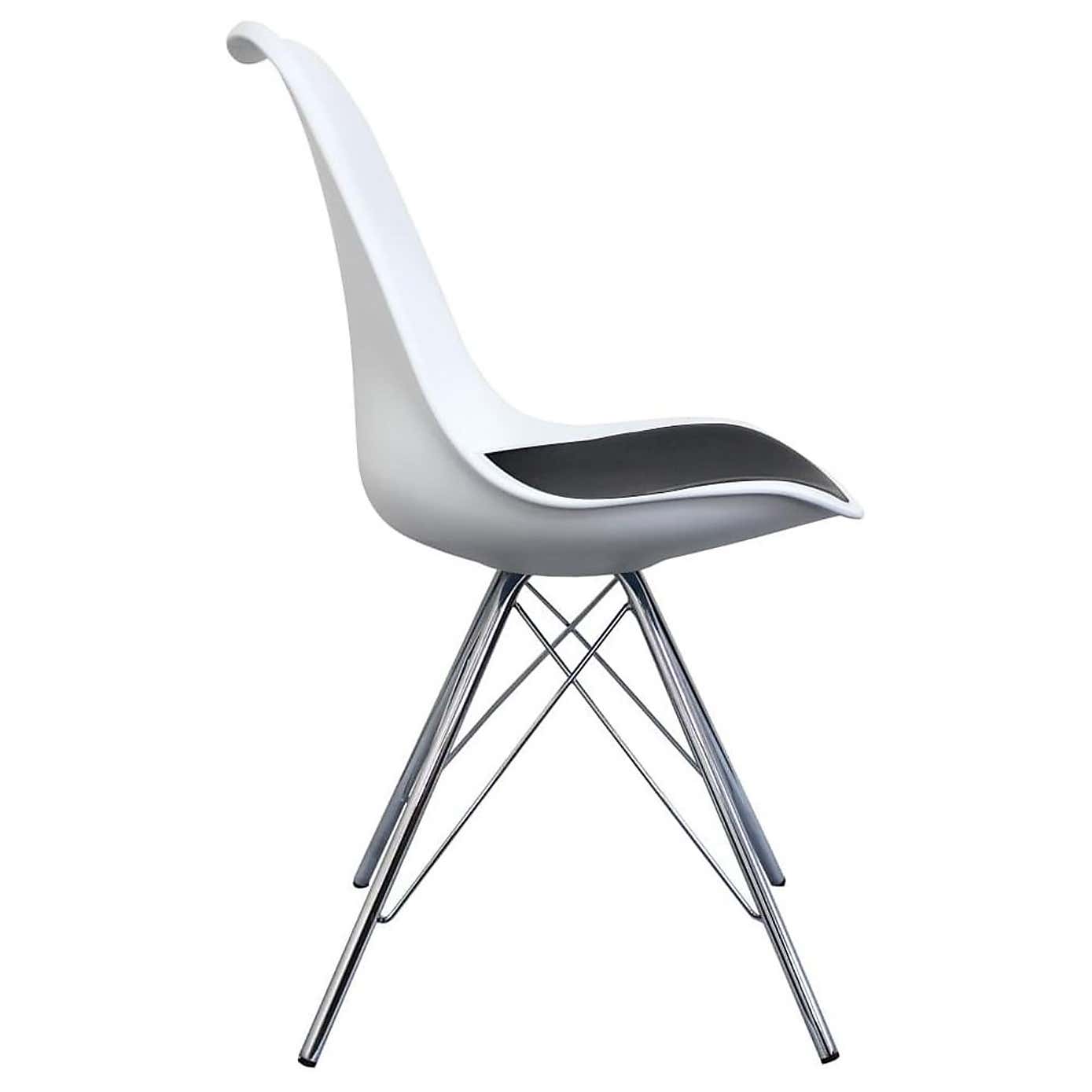 Fusion Living Soho White Plastic Dining Chair