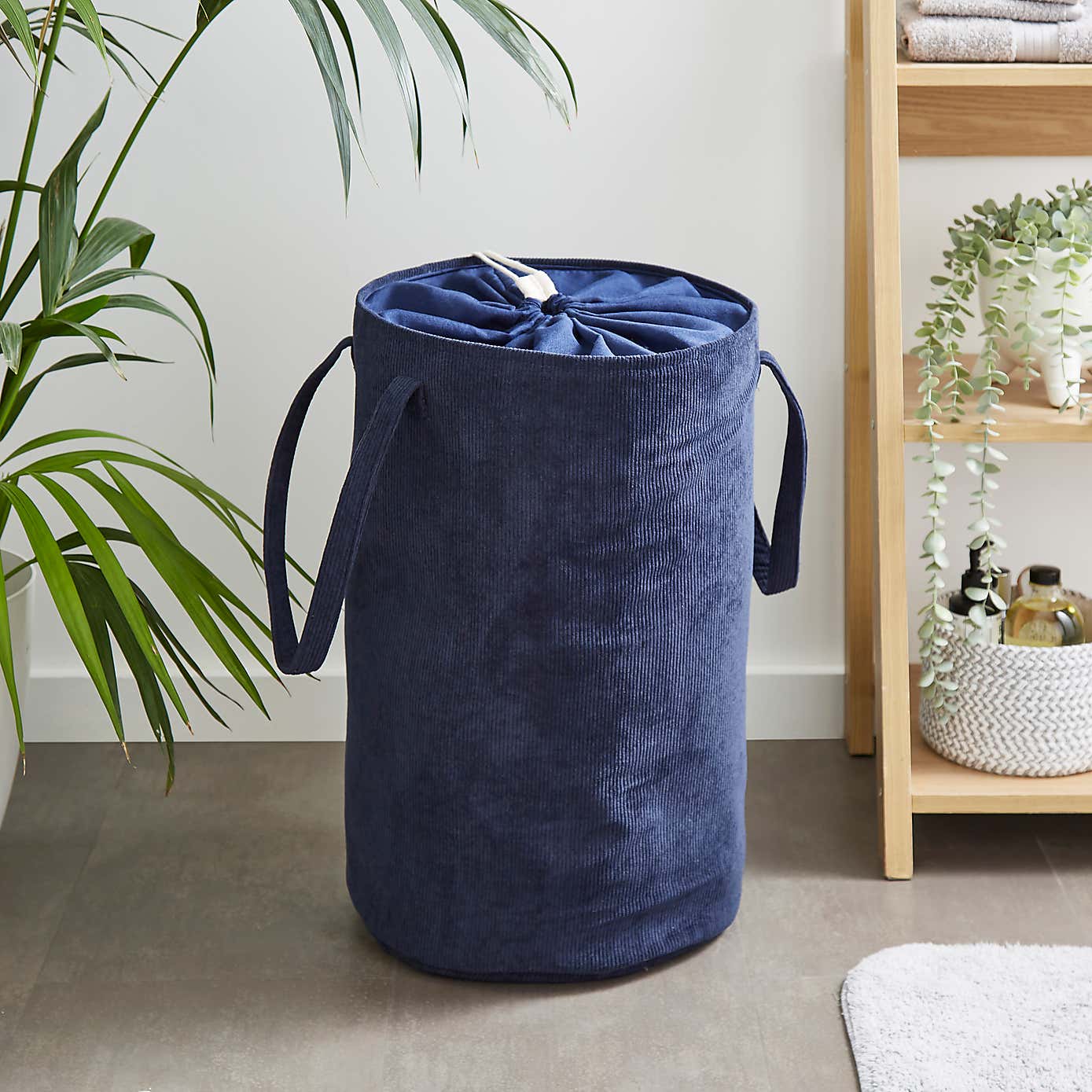 Corduroy 60L Fabric Laundry Bag