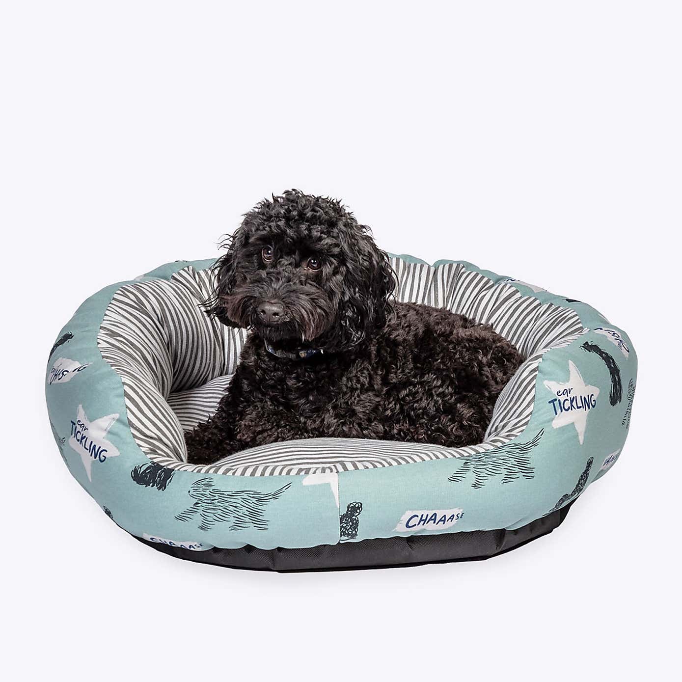 Battersea Playful Dogs Round Deluxe Slumber Dog Bed