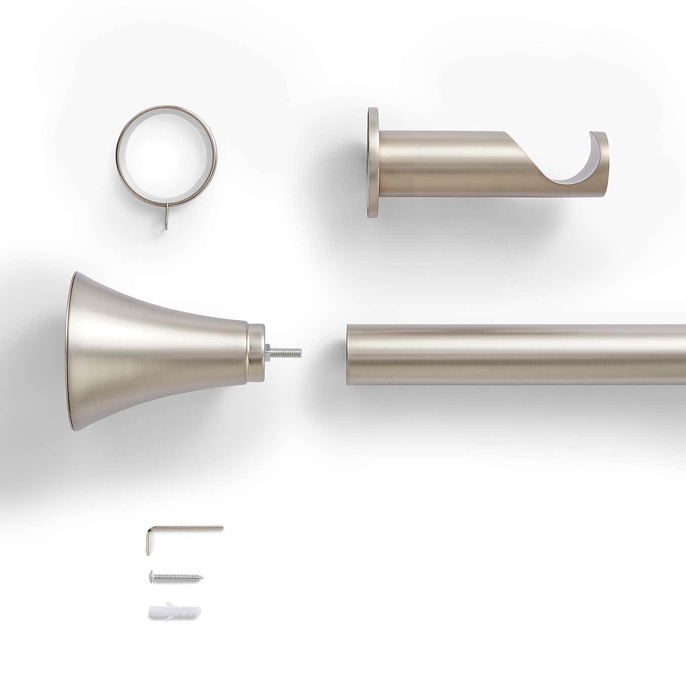 Flush Trumpet Fixed Metal Curtain Pole