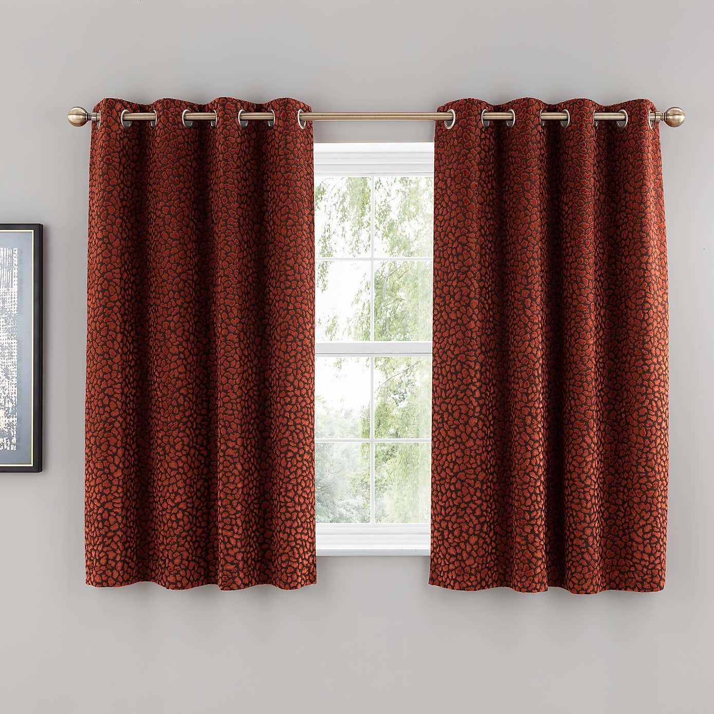 Animal Cut Velvet Eyelet Curtains