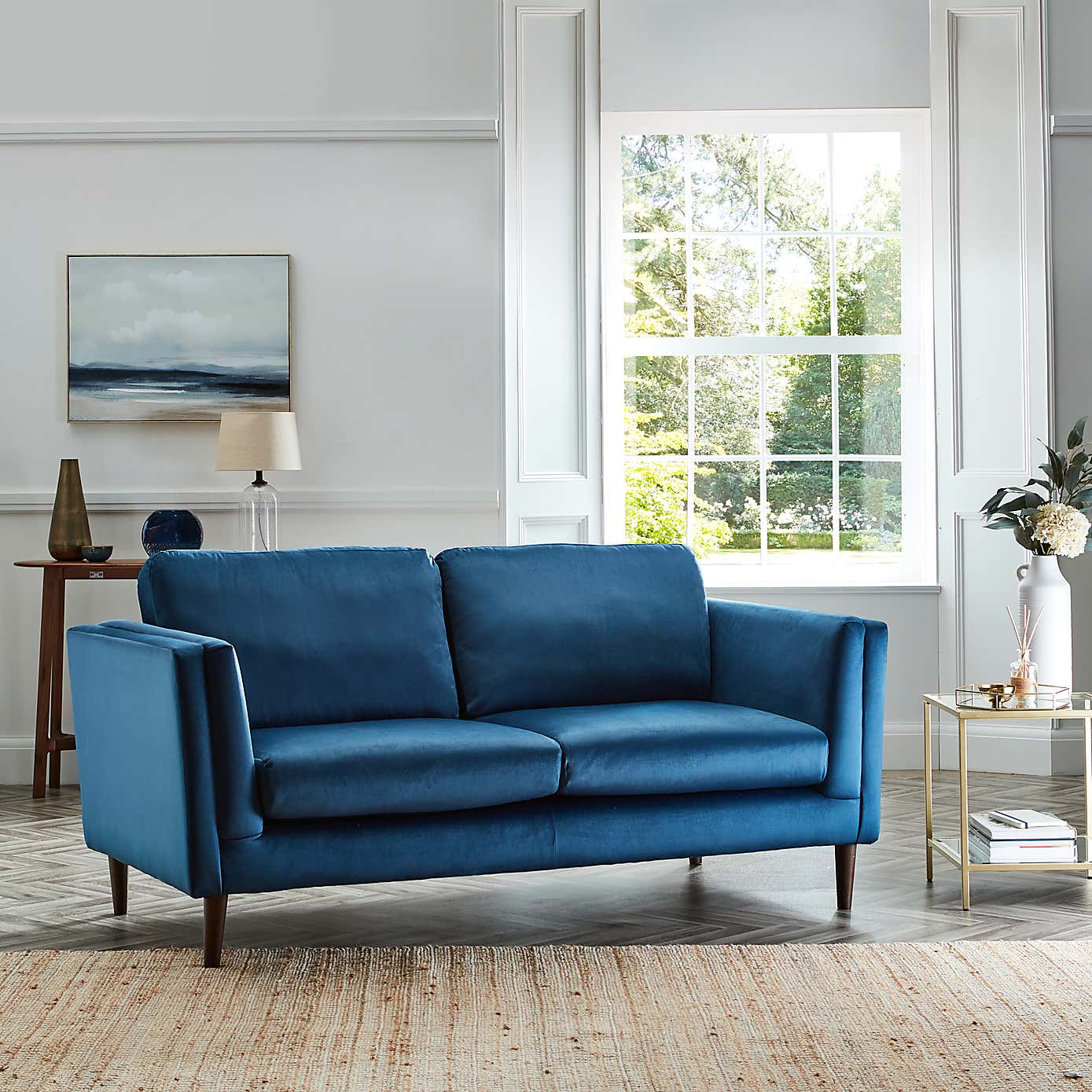 Anton Opulent Velvet 3 Seater Sofa