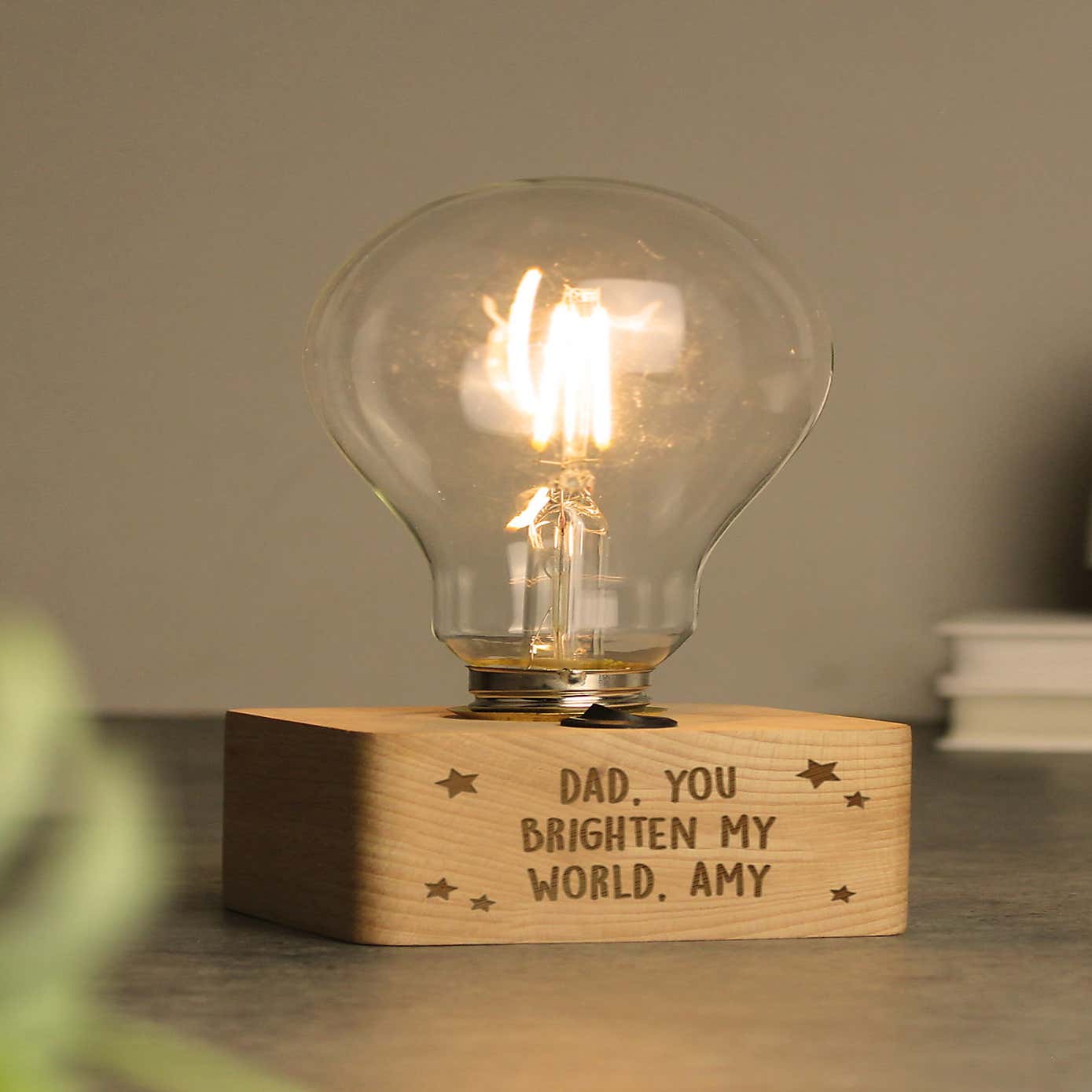 Personalised Stars LED Bulb Table Lamp