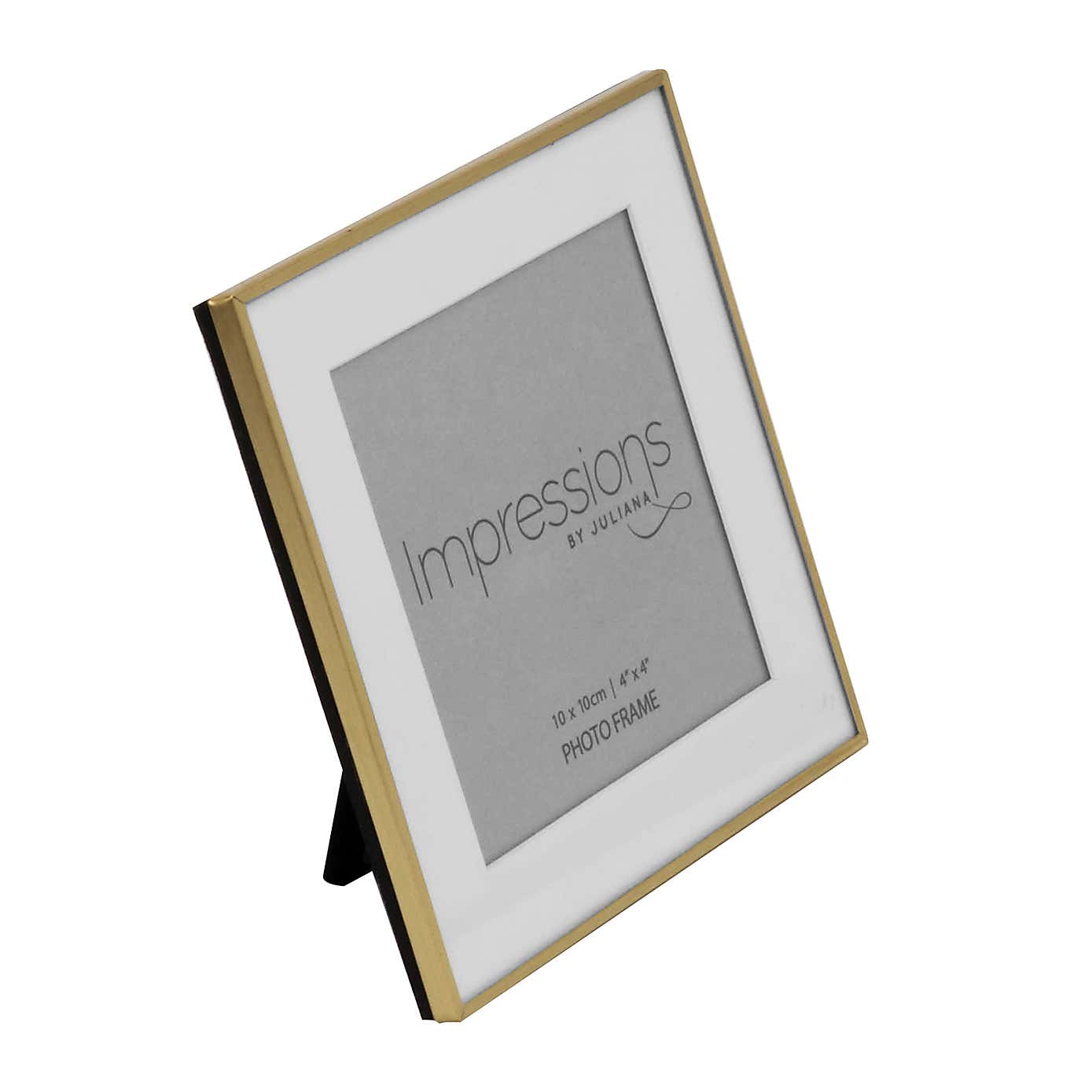 Impressions Brushed Brass Photo Frame