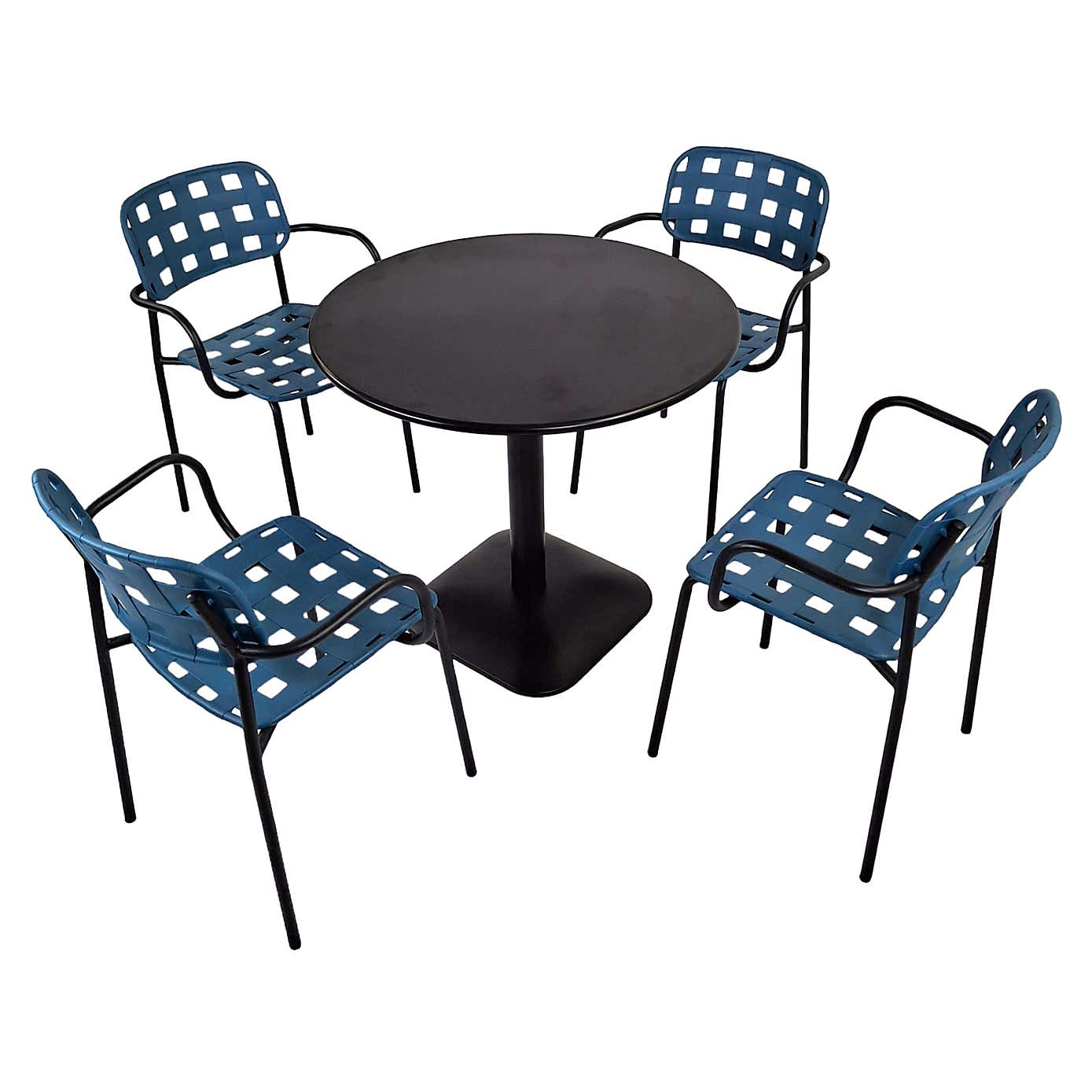 Modura Albin Round Table with 4 Karin Armchairs