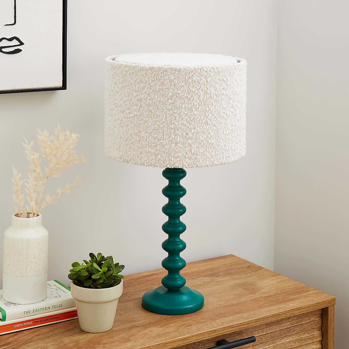 Hazelle Boucle Drum Lamp Shade