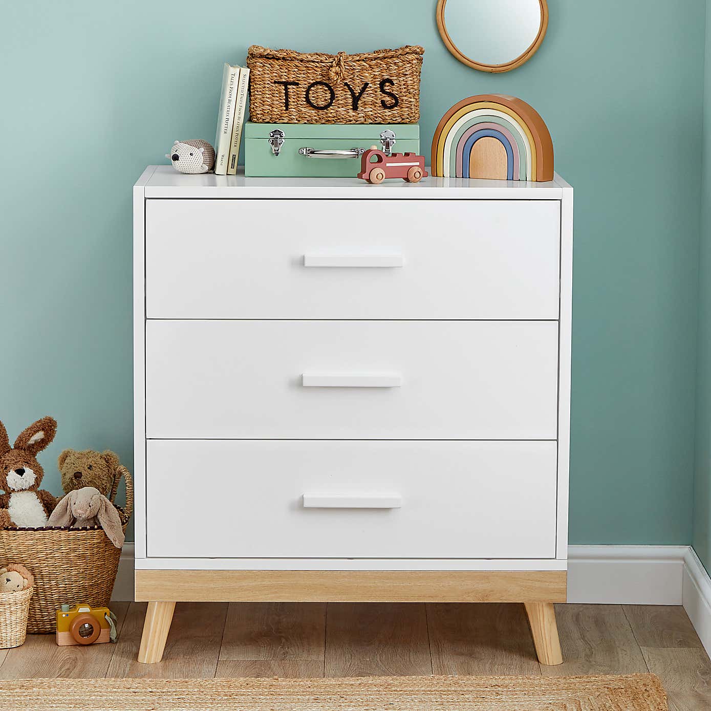 Mona Nursery Chest Changing Table, White