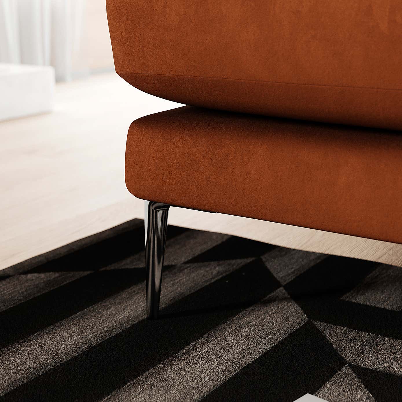 Lawson Matte Plush Velvet 3 Seater Sofa