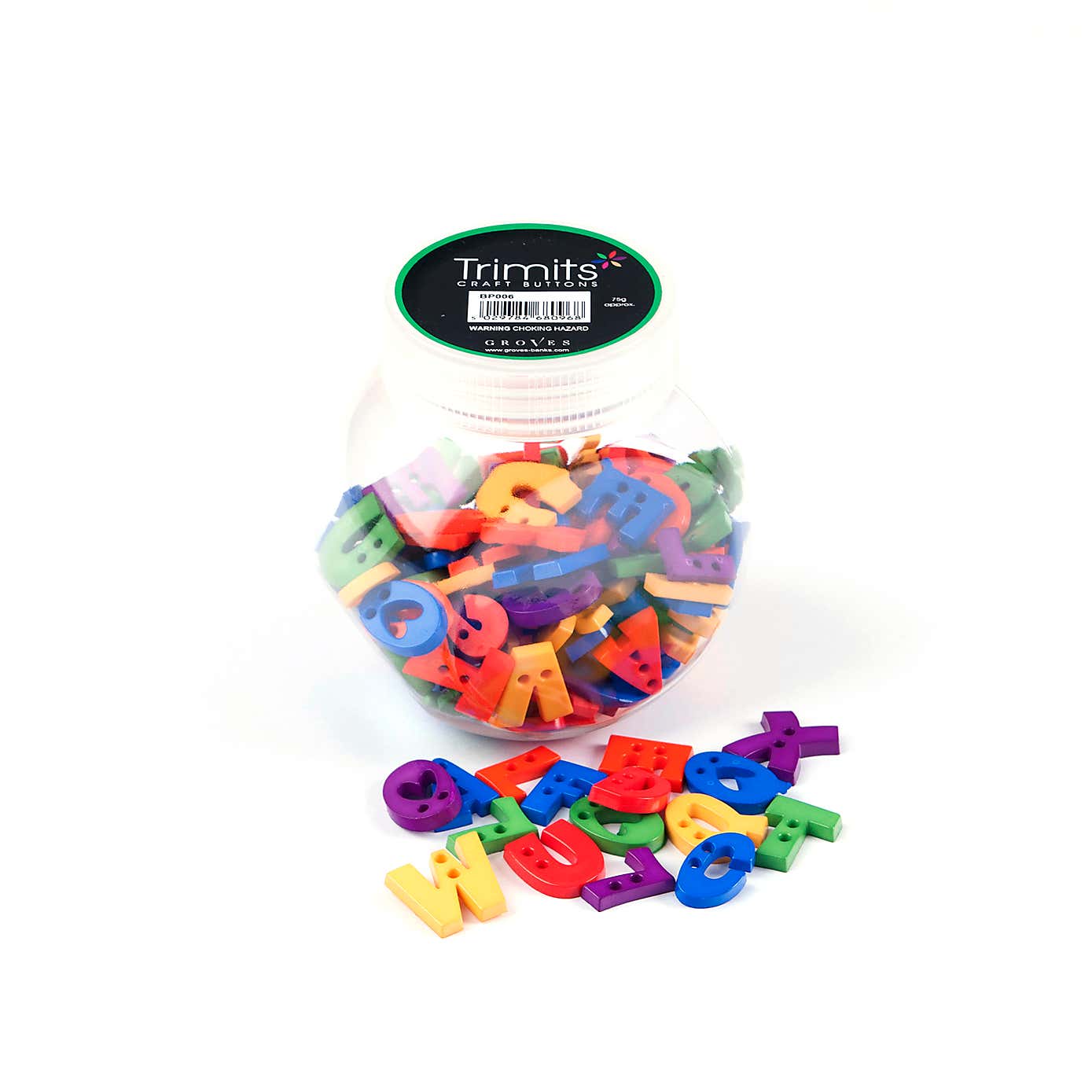 Button Jar Alphabet Letters