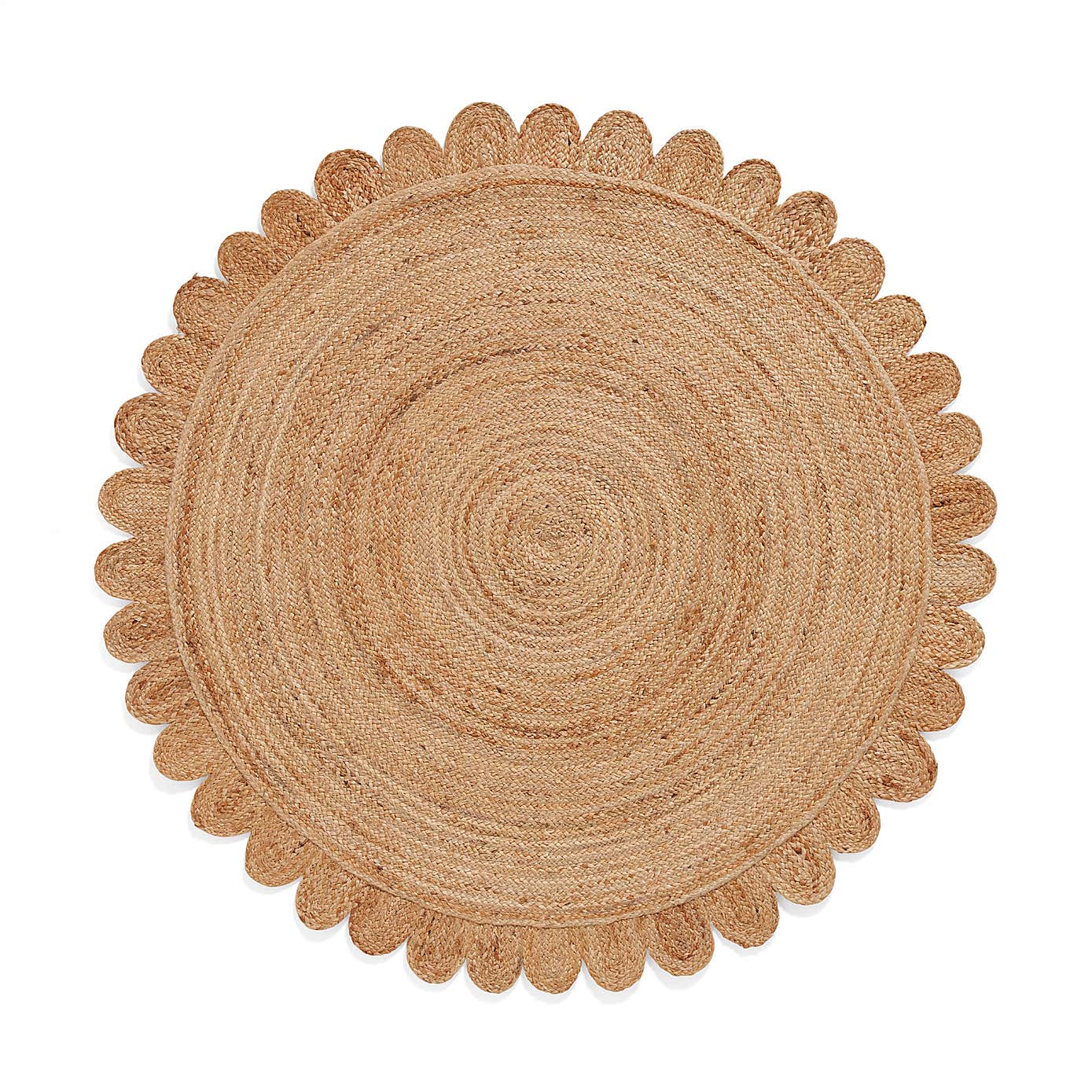 Savannah Scallop Round Jute Rug