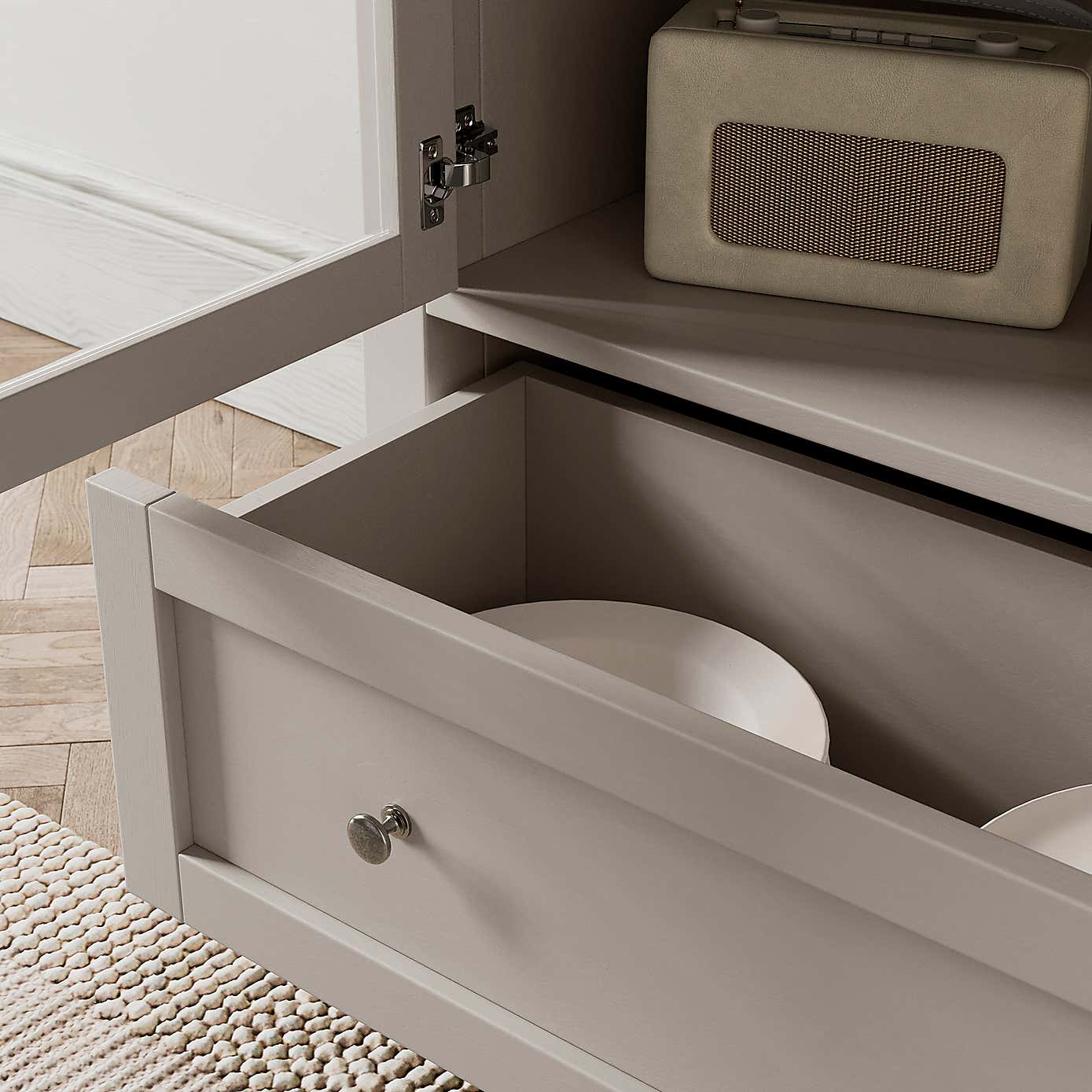 Olney Display Cabinet, Stone