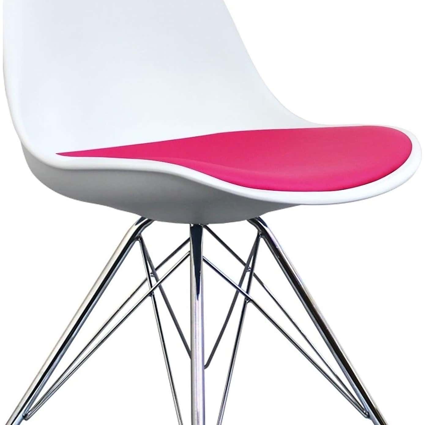 Fusion Living Soho White Plastic Dining Chair