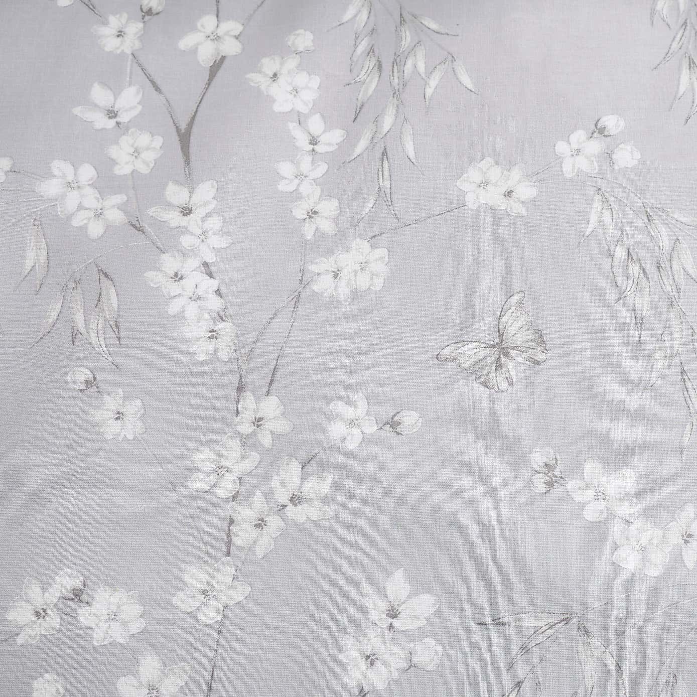 Cassia Grey Duvet Cover & Pillowcase Set