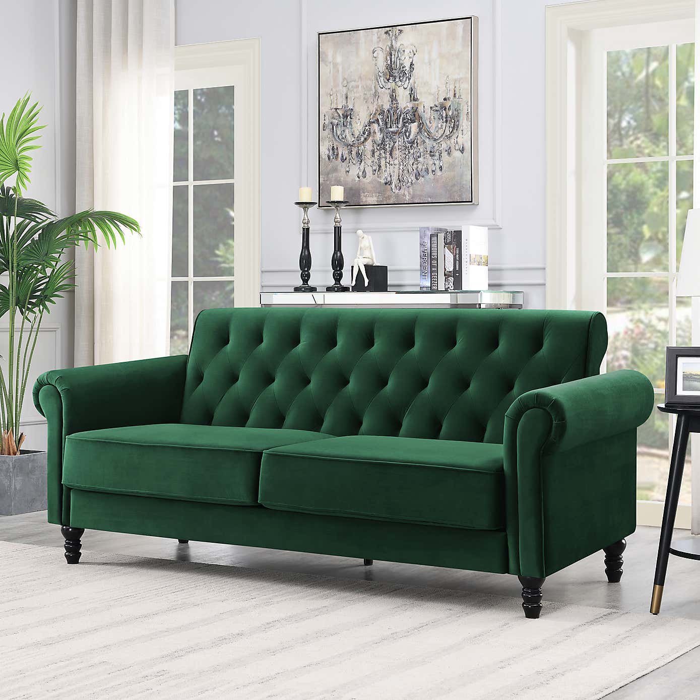 Greta Velvet 3 Seater Sofa