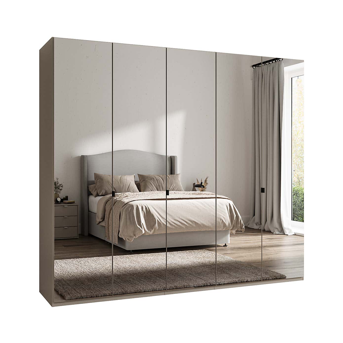 Wiemann Kahla 5 Door Mirrored Wardrobe
