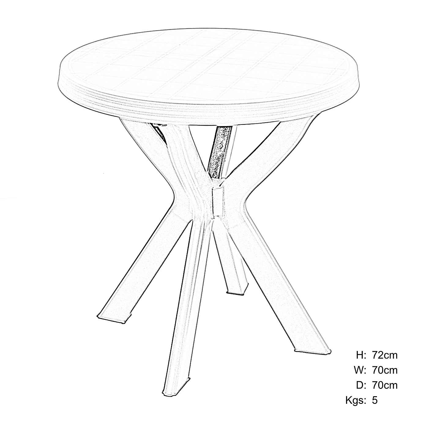 Trabella Maren Round Bistro Table