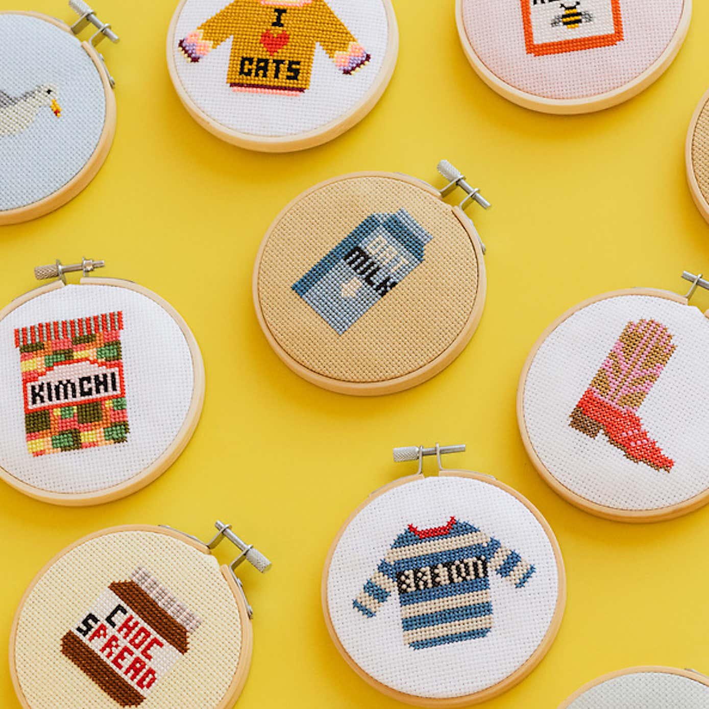 Cotton Clara I love Cats Cross Stitch Kit