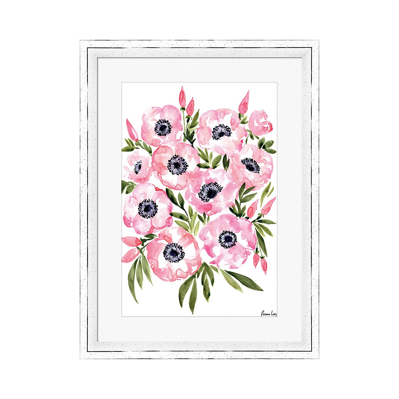 The Art Group Pink Anemones Framed Print