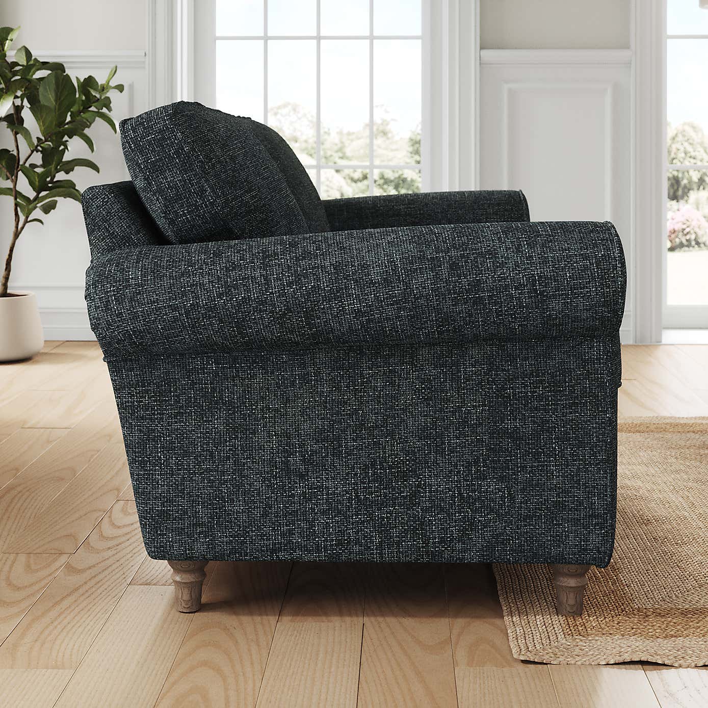 Flori 2 Seater Sofa, Chunky Chenille