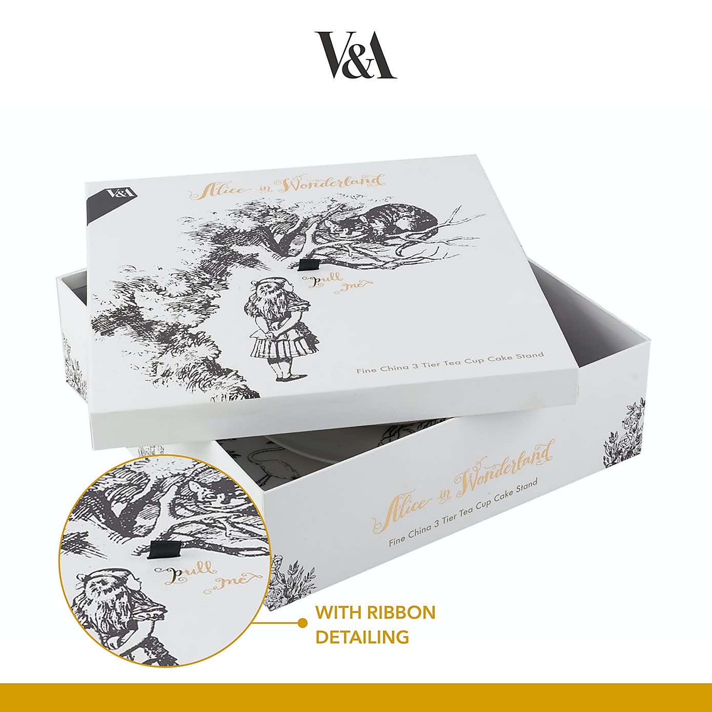 V and A Alice in Wonderland 3 Tier Cake Stand