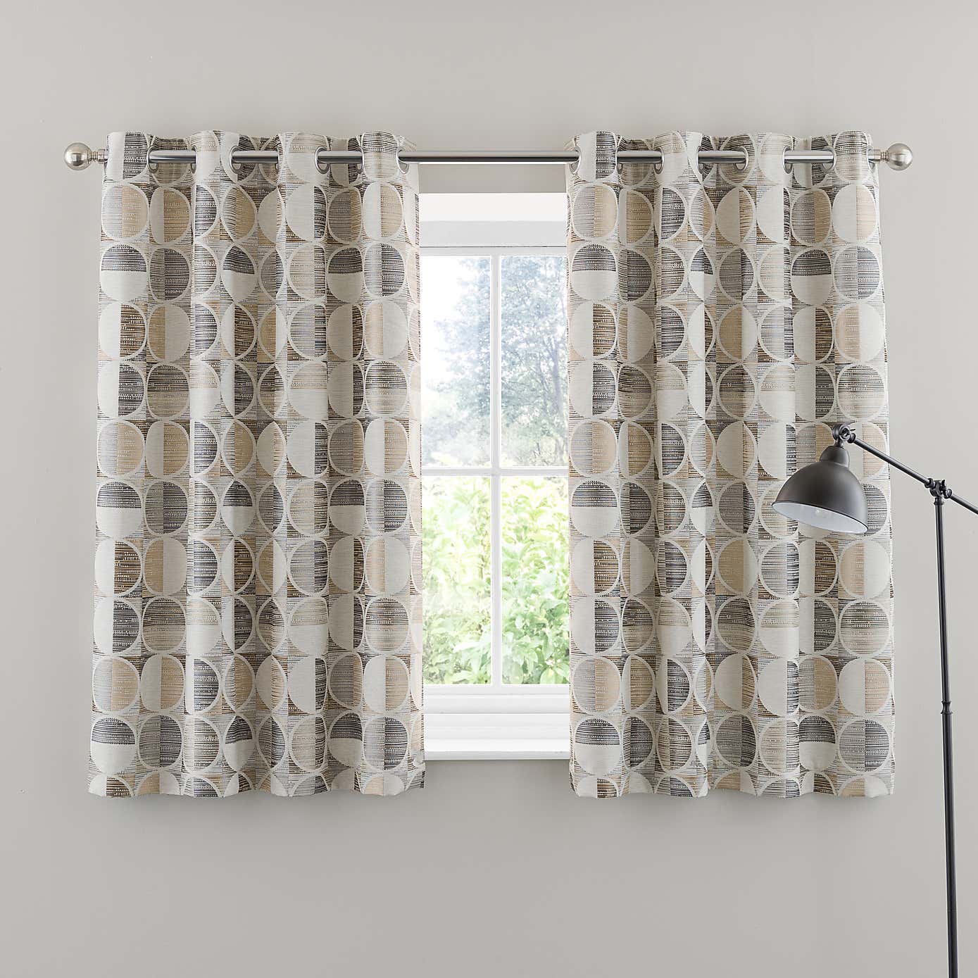 Cai Circle Jacquard Eyelet Curtains