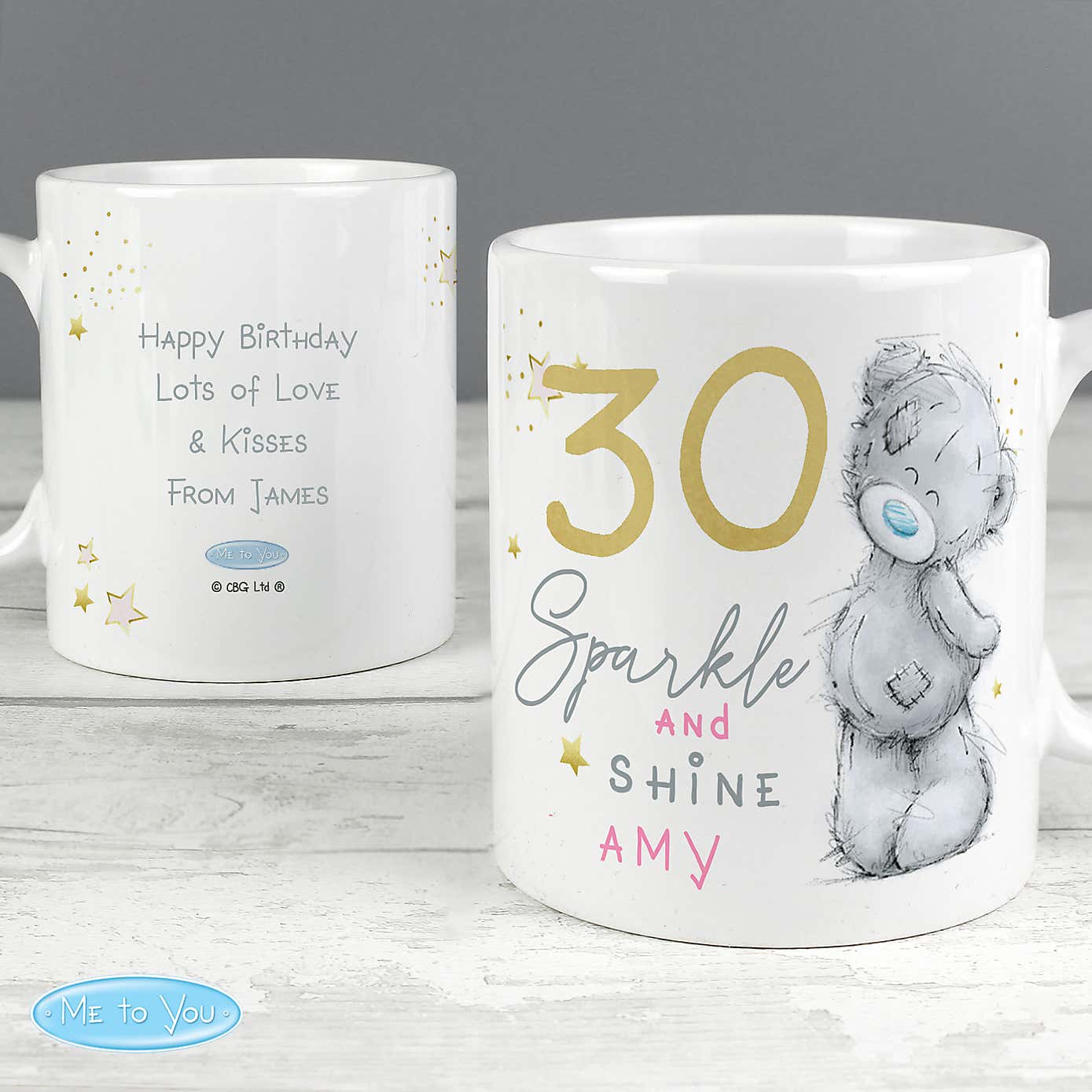 Personalised Me To You Sparkle and Shine Birthday Mug