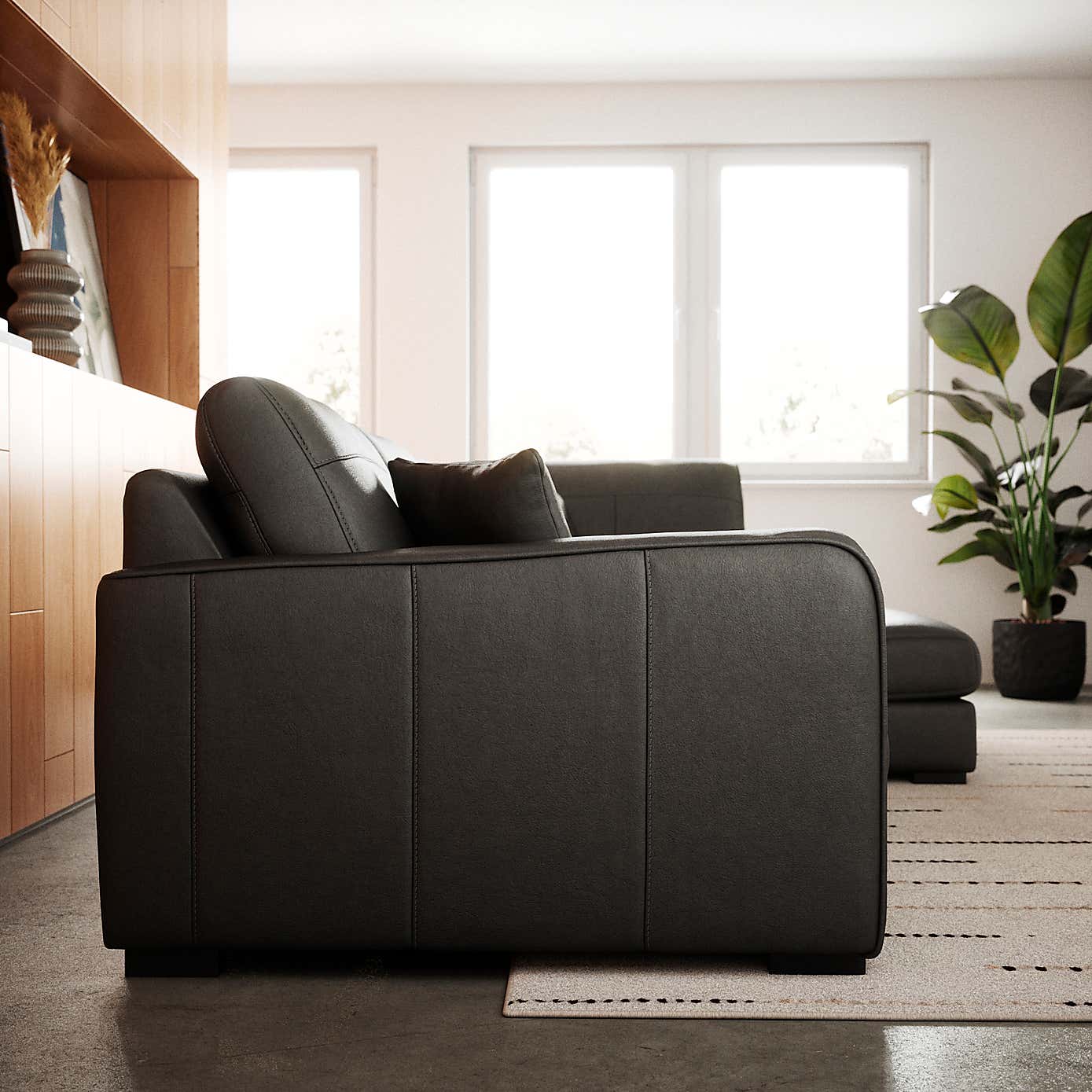 Carson Vintage Leather Large Corner Chaise Sofa