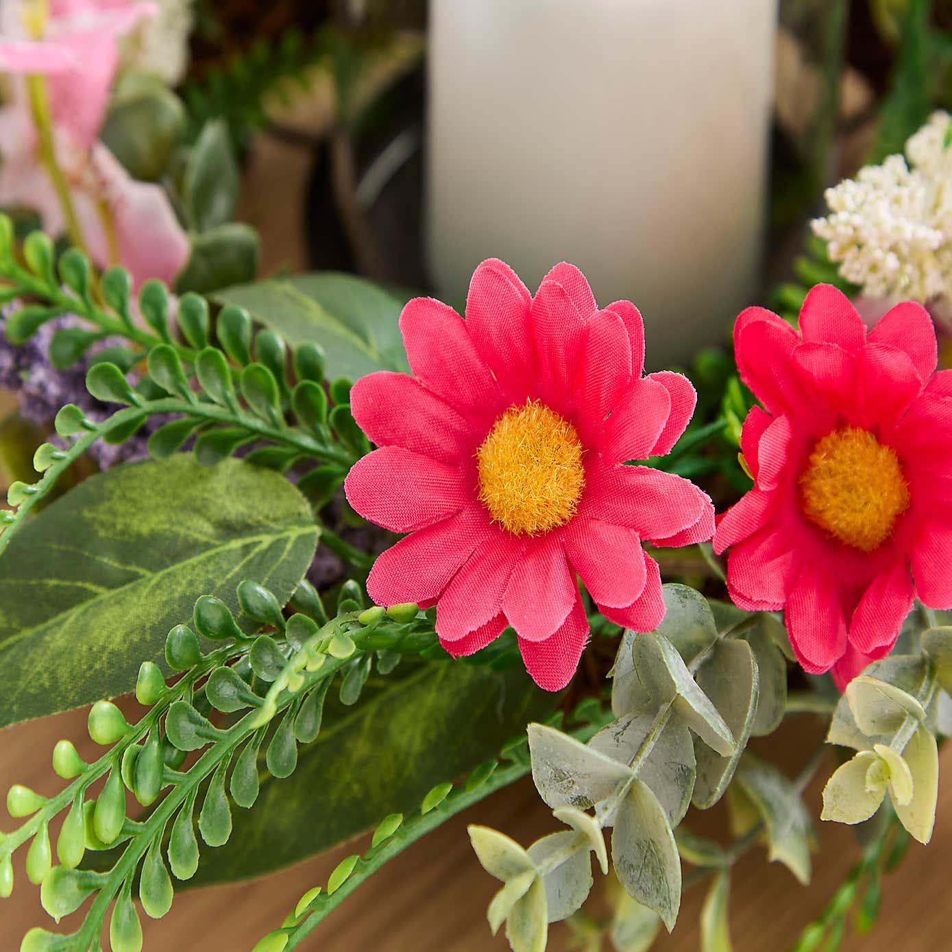 Ditsy Floral Candle Wreath