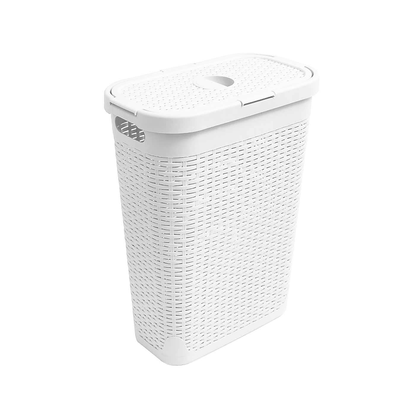 Addis White Rattan Laundry Hampers