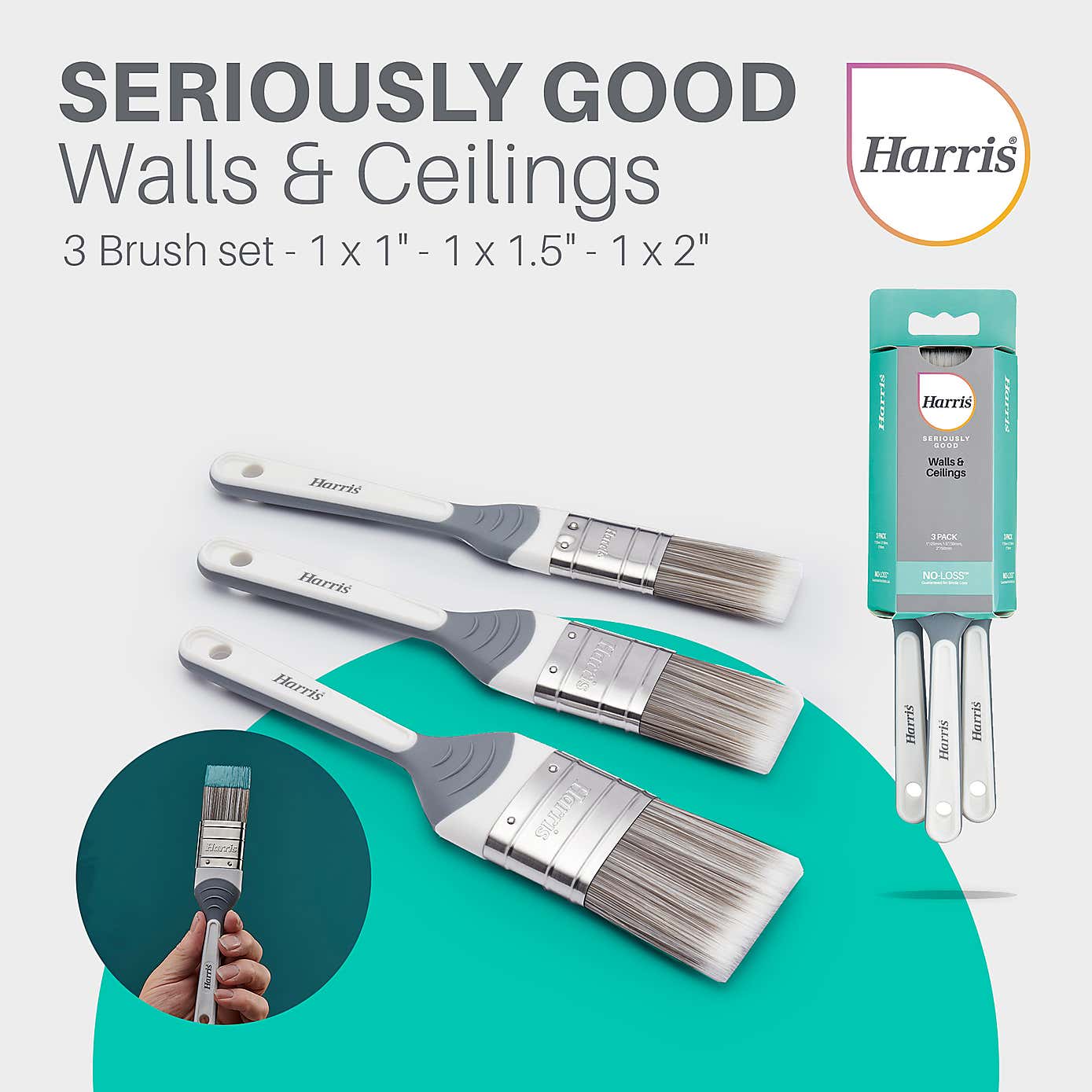 Seriously Good Walls & Ceiling Paint Brush 3 Pack