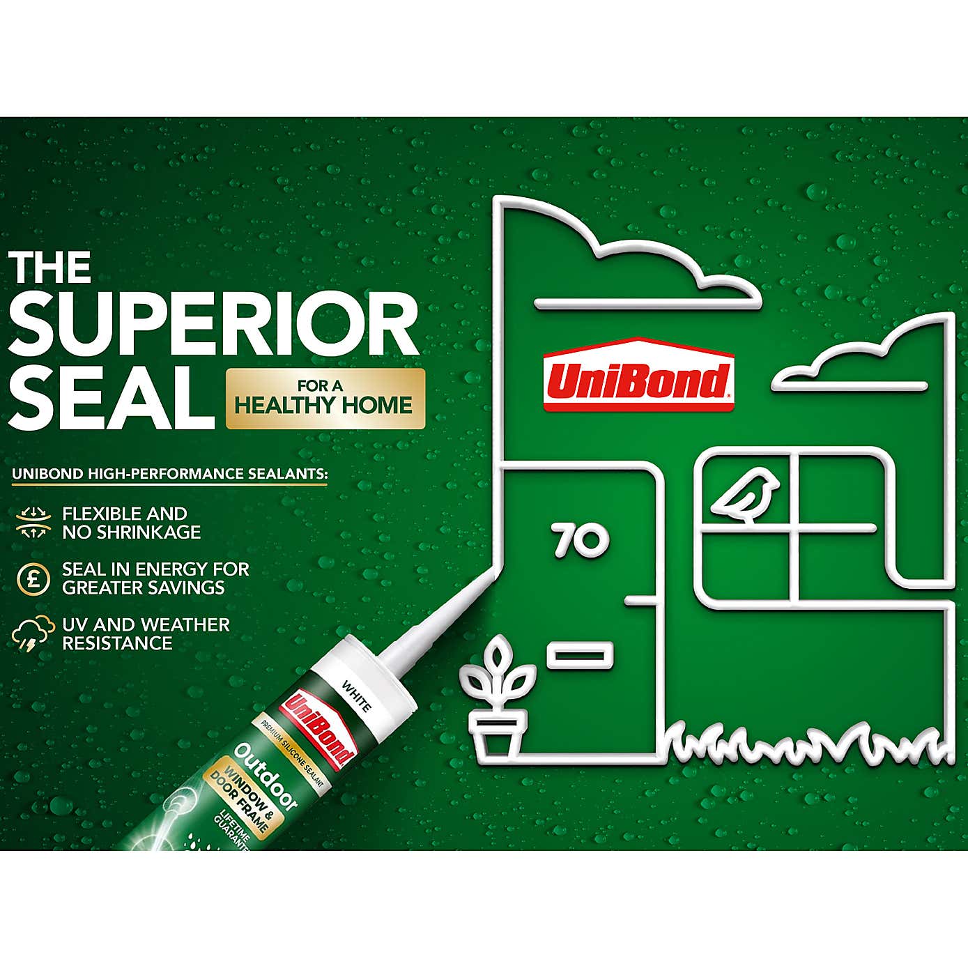 UniBond Outdoor Premium Silicone Sealant
