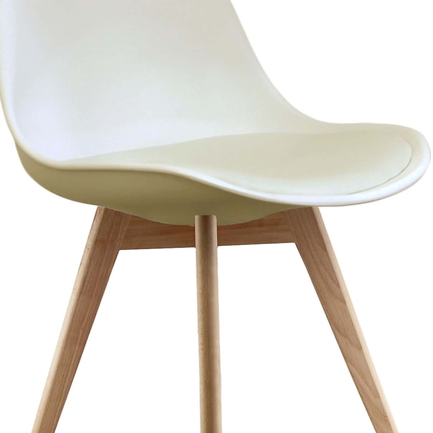 Fusion Living Soho Plastic Dining Chair with Squared Legs