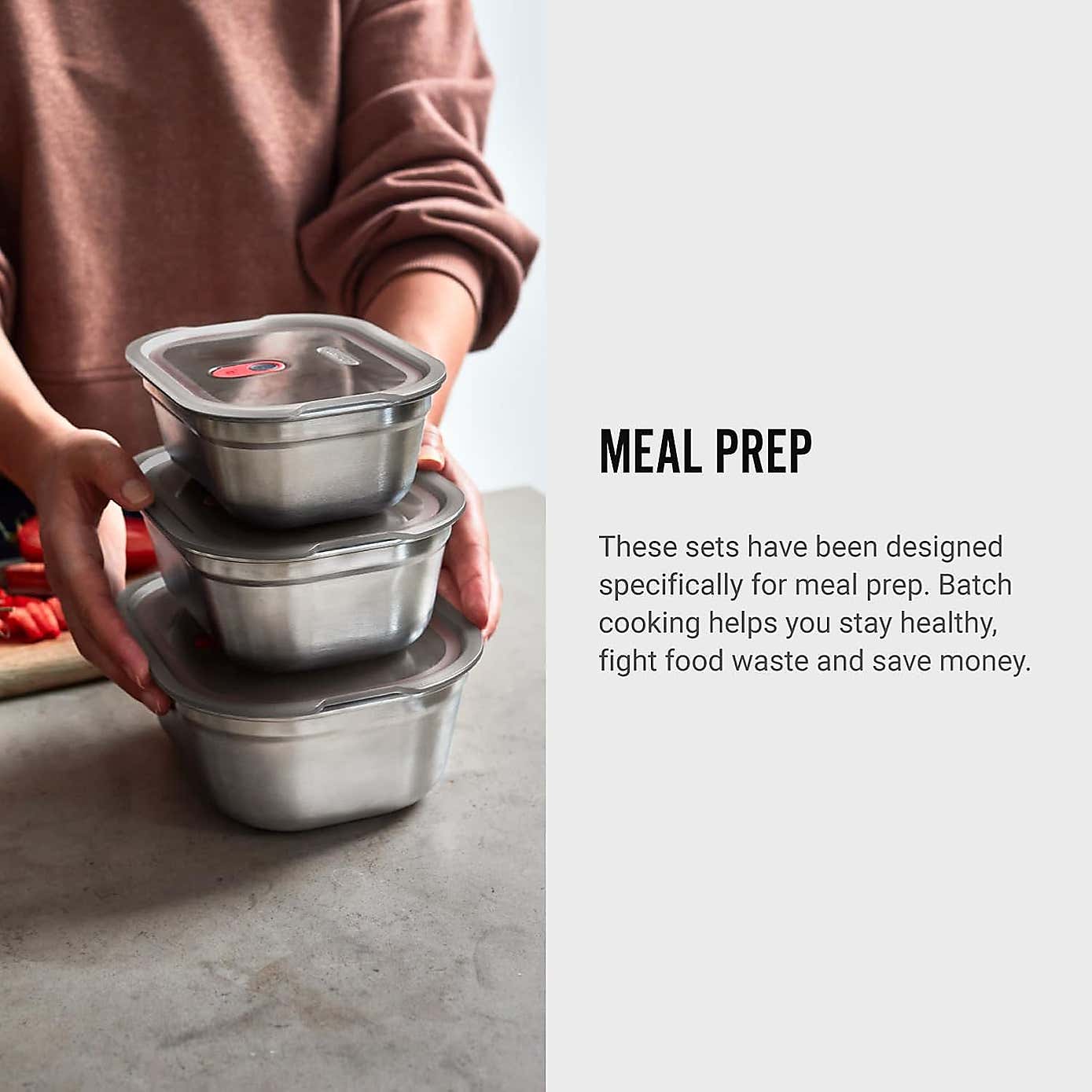 Black and Blum Microwaveable Steel Meal Prep Boxes