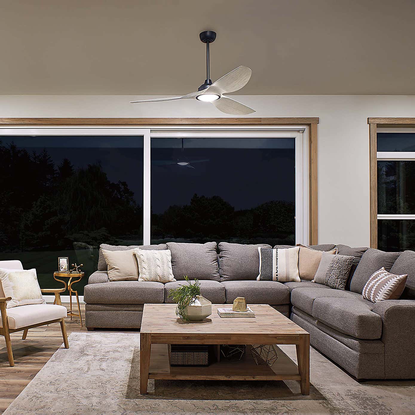 Kichler Imari Ceiling Fan with Light & Remote, 165cm