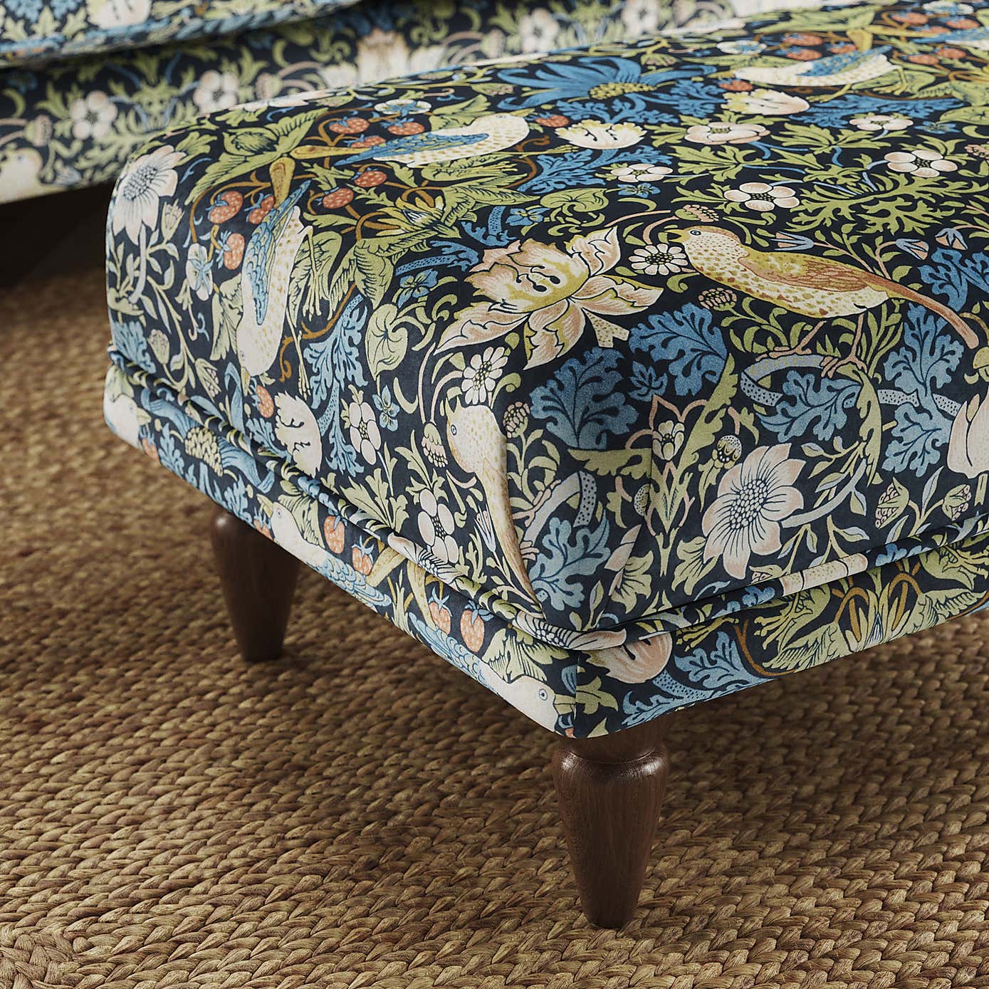 William Morris Strawberry Thief Velvet Fabric Sample