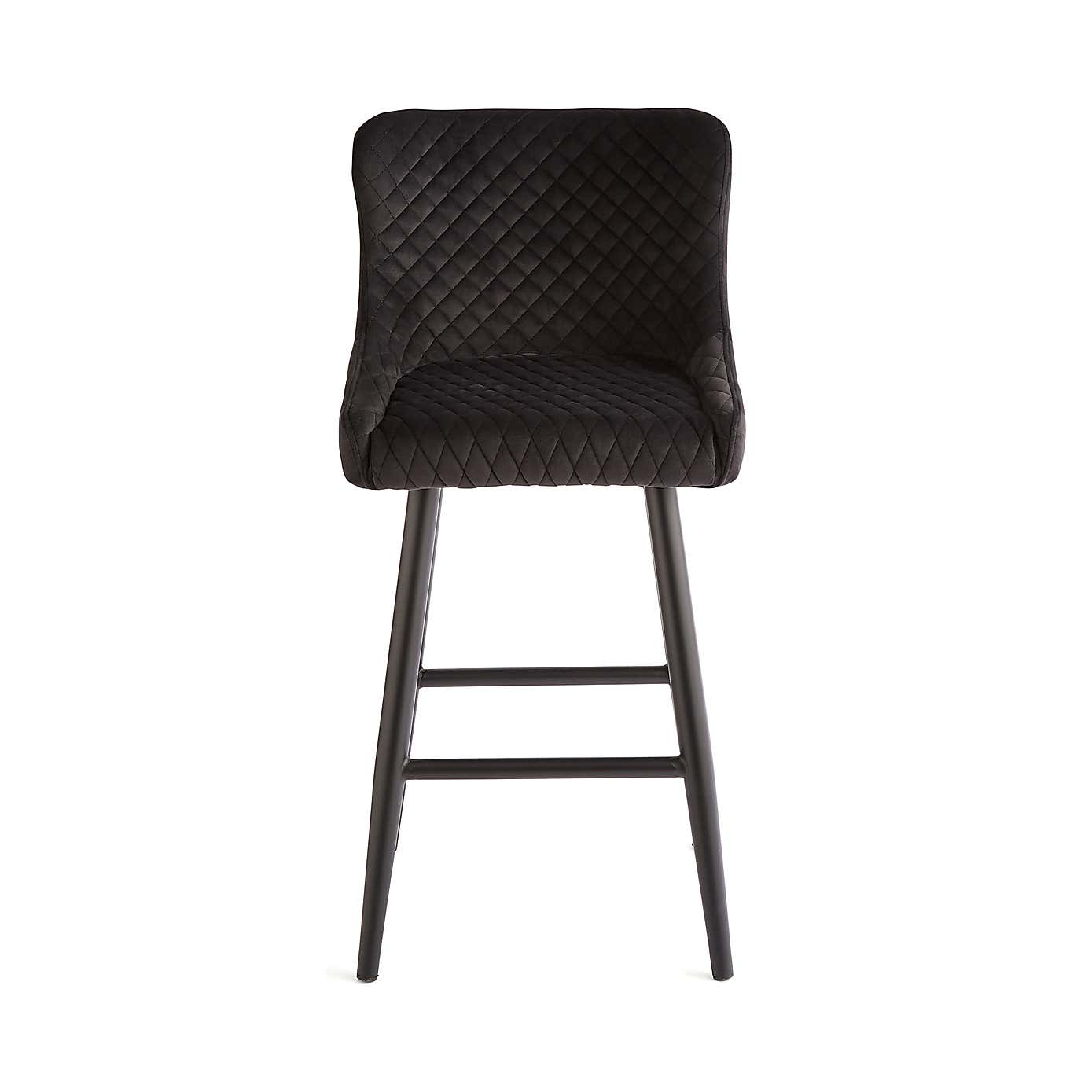 Montreal Bar Stool Charcoal Velvet