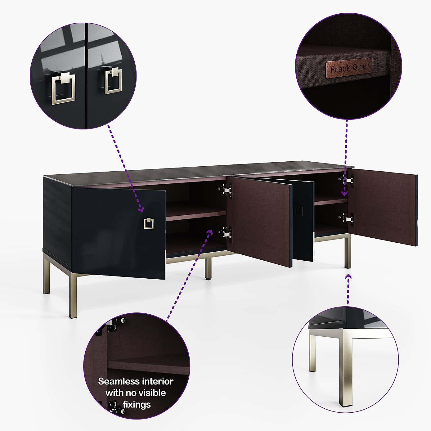 Lyra Low Smart TV Unit for TVs up to 70"