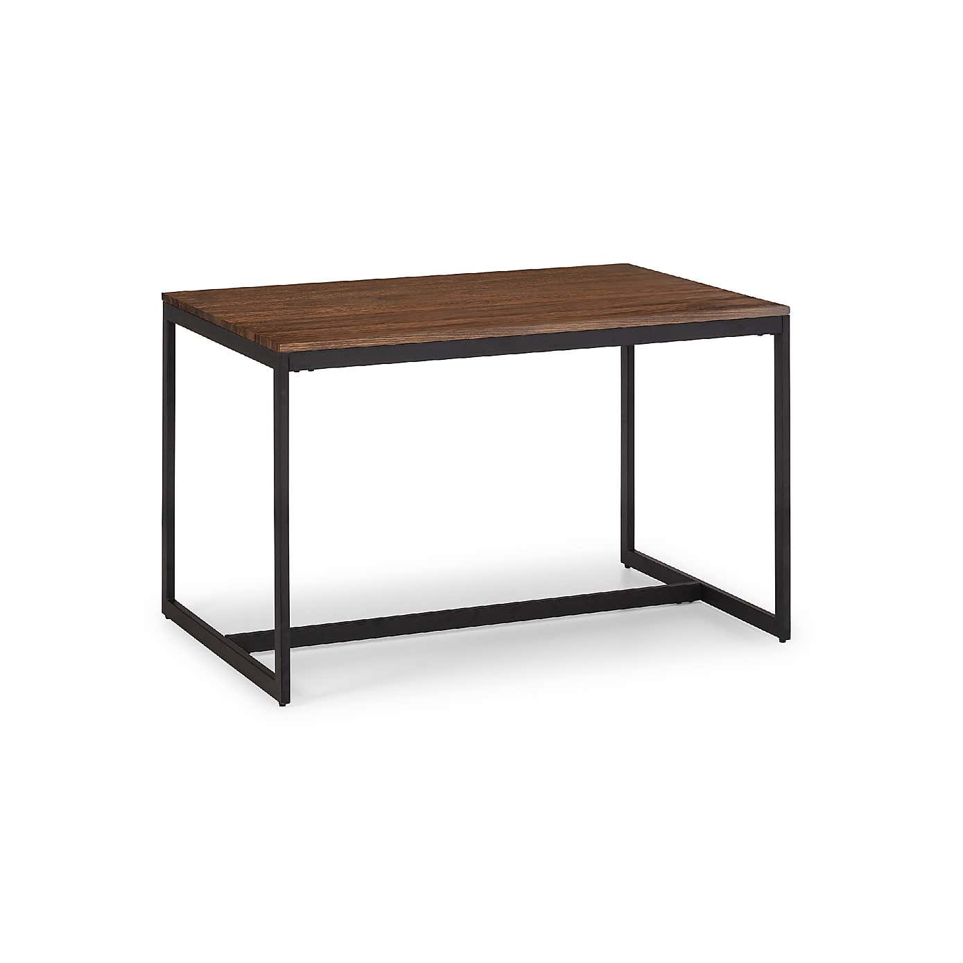 Tribeca Rectangular Walnut Dining Table with 4 Monroe Chairs